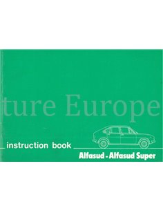 1979 ALFA ROMEO ALFASUD INSTRUCTIEBOEKJE ENGELS