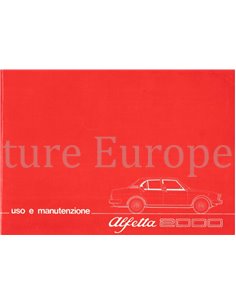 1977 ALFA ROMEO ALFETTA 2000 INSTRUCTIEBOEKJE ITALIAANS
