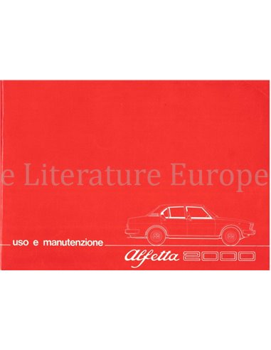 1977 ALFA ROMEO ALFETTA 2000 INSTRUCTIEBOEKJE ITALIAANS