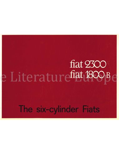1962 FIAT 1800 B | 2300 BROCHURE ENGELS