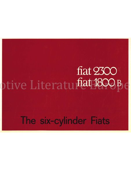 1962 FIAT 1800 B | 2300 BROCHURE ENGELS
