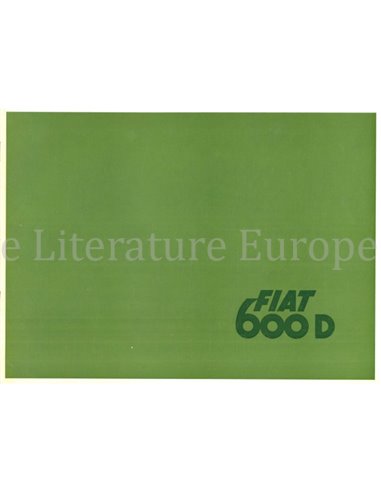 1962 FIAT 600 D BROCHURE ENGELS