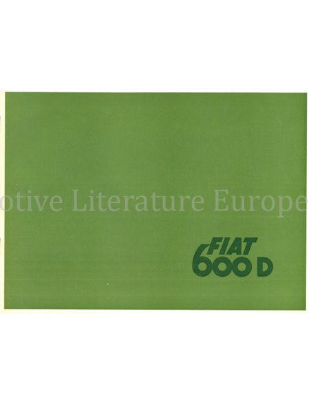 1962 FIAT 600 D PROSPEKT ENGLISCH