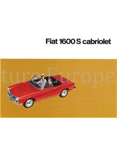 1964 FIAT 1600S CABRIOLET BROCHURE DUITS