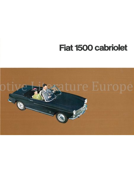 1964 FIAT 1500 CABRIOLET BROCHURE ENGLISH