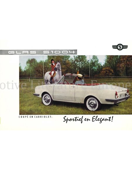 1962 GLAS S1004 COUPE | CABRIOLET PROSPEKT NIEDERLÄNDISCH