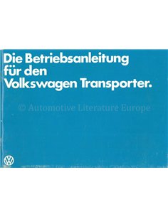 1979 VOLKSWAGEN TRANSPORTER INSTRUCTIEBOEKJE DUITS
