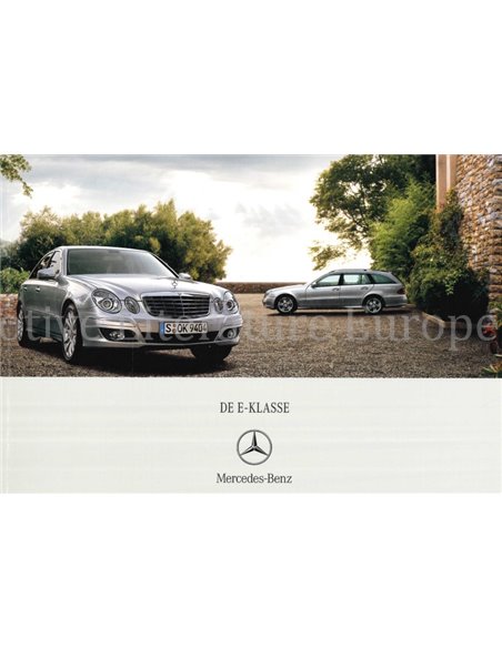 2007 MERCEDES BENZ E KLASSE PROSPEKT NIEDERLÄNDISCH