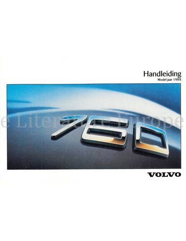 1988 VOLVO 760 OWNERS MANUAL DUTCH