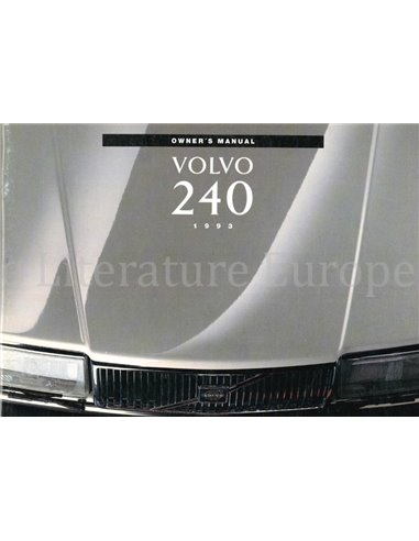 1993 VOLVO 240 OWNERS MANUAL ENGLISH