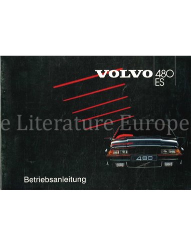 1986 VOLVO 480 ES INSTRUCTIEBOEKJE DUITS