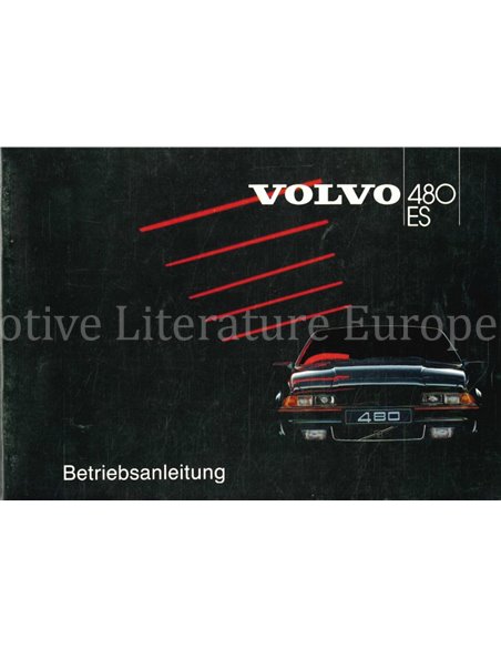 1986 VOLVO 480 ES OWNERS MANUAL GERMAN