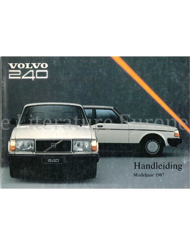 1987 VOLVO 240 OWNERS MANUAL DUTCH