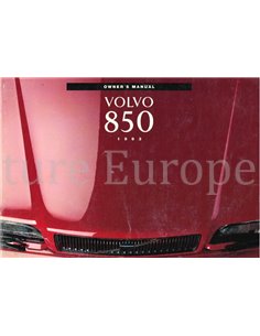 1993 VOLVO 850 INSTRUCTIEBOEKJE ENGELS