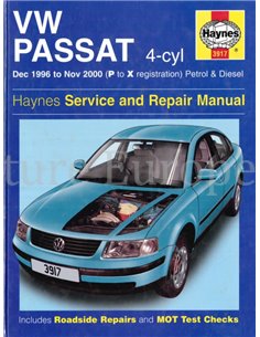 1996 - 2000 VOLKSWAGEN PASSAT BENZIN | DIESEL REPERATURANLEITUNG ENGLISCH