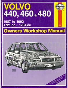 1987 - 1992 VOLVO 440 | 460 | 480 PETROL REPAIR MANUAL ENGLISH