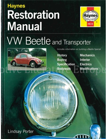 RESTORATION MANUAL VW BEETLE AND TRANSPORTER