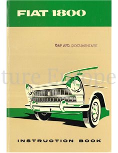 1959 FIAT 1800 OWNERS MANUAL ENGLISH