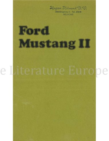 1974 FORD MUSTANG II BETRIEBSANLEITUNG ENGLISCH (USA)