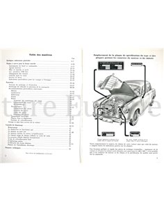 1956 MERCEDES BENZ 220 S OWNERS MANUAL FRENCH 2