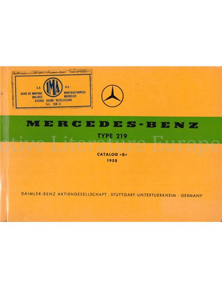 1958 MERCEDES BENZ 219 ERSATZTEILKATALOG MULTI