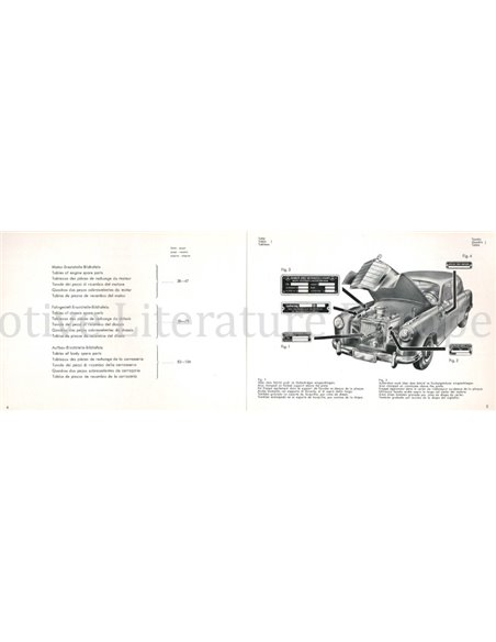 1958 MERCEDES BENZ 219 ONDERDELENHANDBOEK MULTI