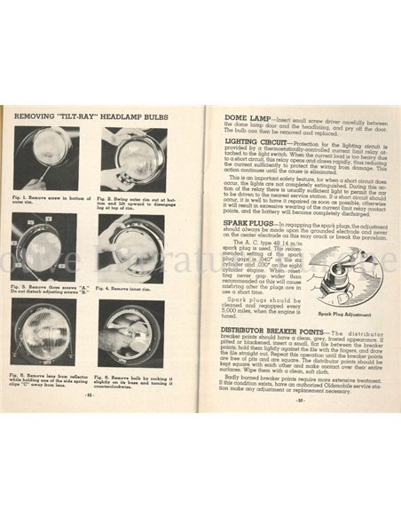 1946 OLDSMOBILE OWNER'S MANUAL ENGLISH