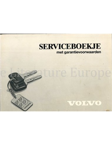 1988 VOLVO WARRANTY & MAINTENANCE MANUAL DUTCH