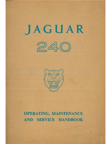 1968 JAGUAR 240 OWNERS MANUAL ENGLISH