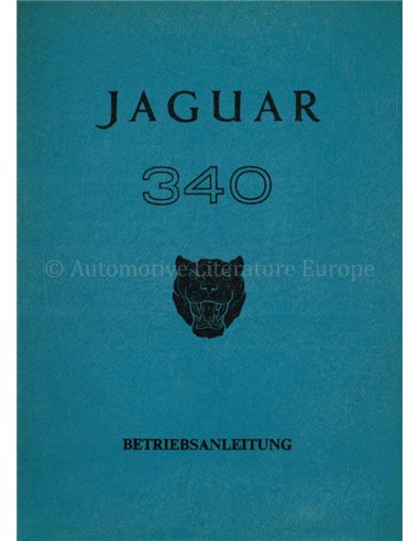 1968 JAGUAR 340 BETRIEBSANLEITUNG DEUTSCH