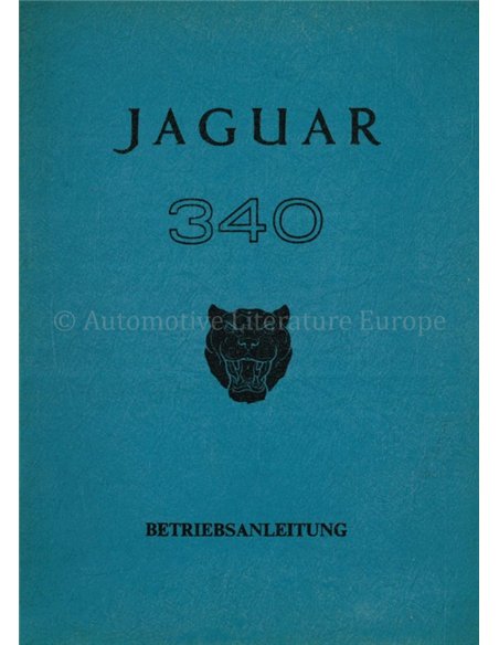 1968 JAGUAR 340 INSTRUCTIEBOEKJE DUITS