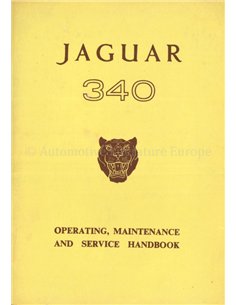 1968 JAGUAR 340 INSTRUCTIEBOEKJE ENGELS