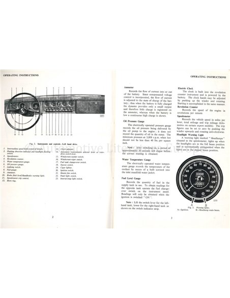 1962 JAGUAR MARK 10 BETRIEBSANLEITUNG ENGLISCH