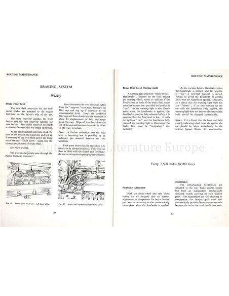 1962 JAGUAR MARK 10 BETRIEBSANLEITUNG ENGLISCH