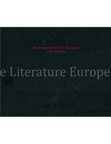 2006 MERCEDES BENZ SLR MCLAREN 722 EDITION BROCHURE GERMAN