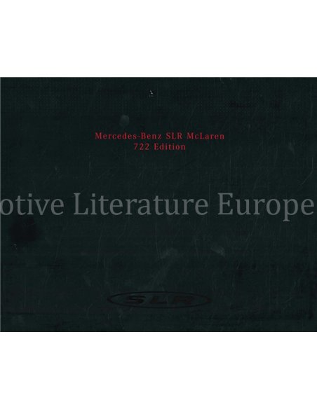 2006 MERCEDES BENZ SLR MCLAREN 722 EDITION BROCHURE GERMAN