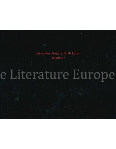 2007 MERCEDES BENZ SLR MCLAREN ROADSTER BROCHURE DUITS
