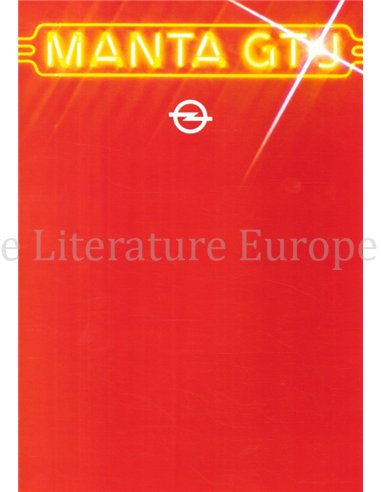 1980 OPEL MANTA BROCHURE NEDERLANDS