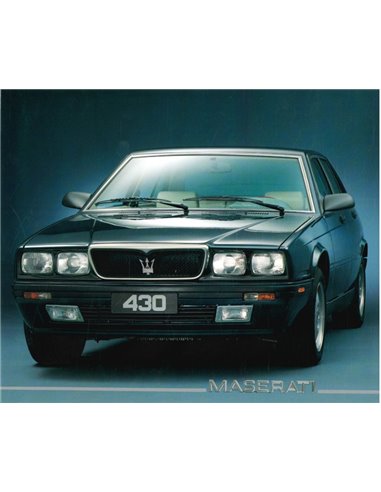 1989 MASERATI 430 BROCHURE ENGLISCH