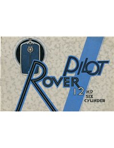 1937 ROVER PILOT 12 H.P. SIX-CYLINDER BROCHURE ENGELS