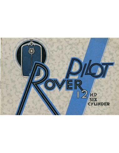 1937 ROVER PILOT 12 H.P. SIX-CYLINDER BROCHURE ENGLISH