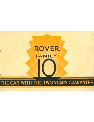 1931 ROVER FAMILY 10 BROCHURE ENGLISH