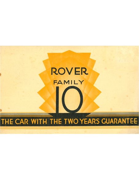 1931 ROVER FAMILY 10 PROSPEKT ENGLISCH
