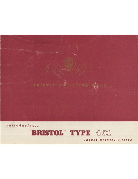 1950 BRISTOL 401 PROSPEKT ENGLISCH