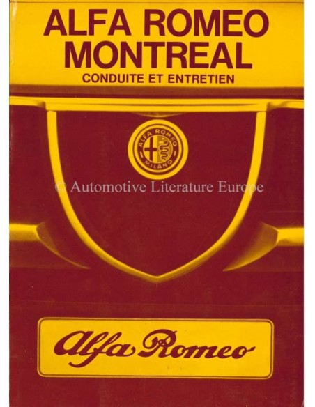 1972 ALFA ROMEO MONTREAL BETRIEBSANLEITUNG FRANZÖSISCH