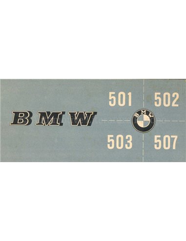 1955 BMW RANGE BROCHURE DUTCH