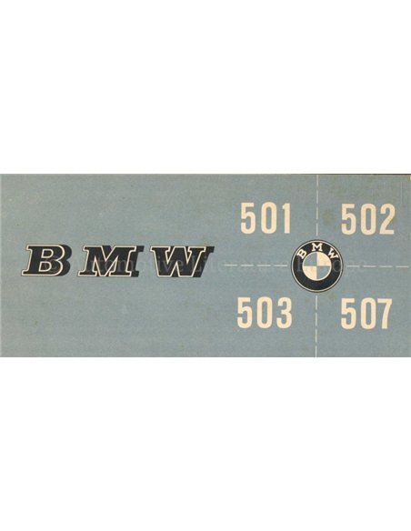 1955 BMW PROGRAMM PROSPEKT NIEDERLÄNDISCH