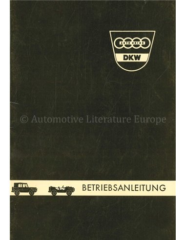 1961 DKW AUTO UNION GELÄNDEWAGENR INSTRUCTIEBOEKJE DUITS