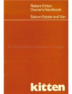 1976 RELIANT KITTEN BETRIEBSANLEITUNG ENGLISCH