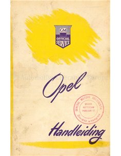 1951 OPEL OLYMPIA OWNERS MANUAL ENGLISH